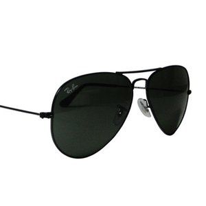 Ray-Ban Aviator Sunglasses Black Large Brand New
